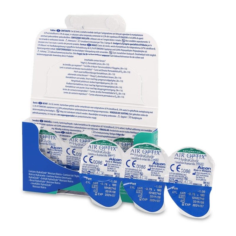 Air Optix Plus Hydraglyde for Astigmatism 6 uds