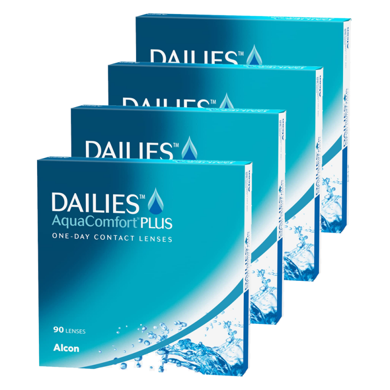 Pack  4 Cajas 90 - Dailies Aqua Comfort® Plus