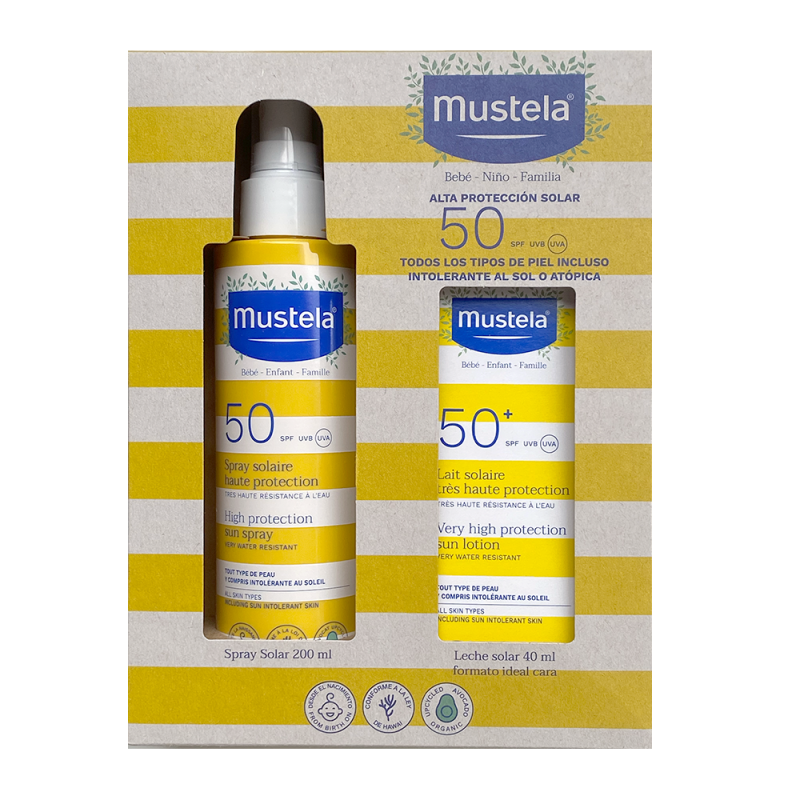 Protección solar Mustela - Spray + Leche solar 