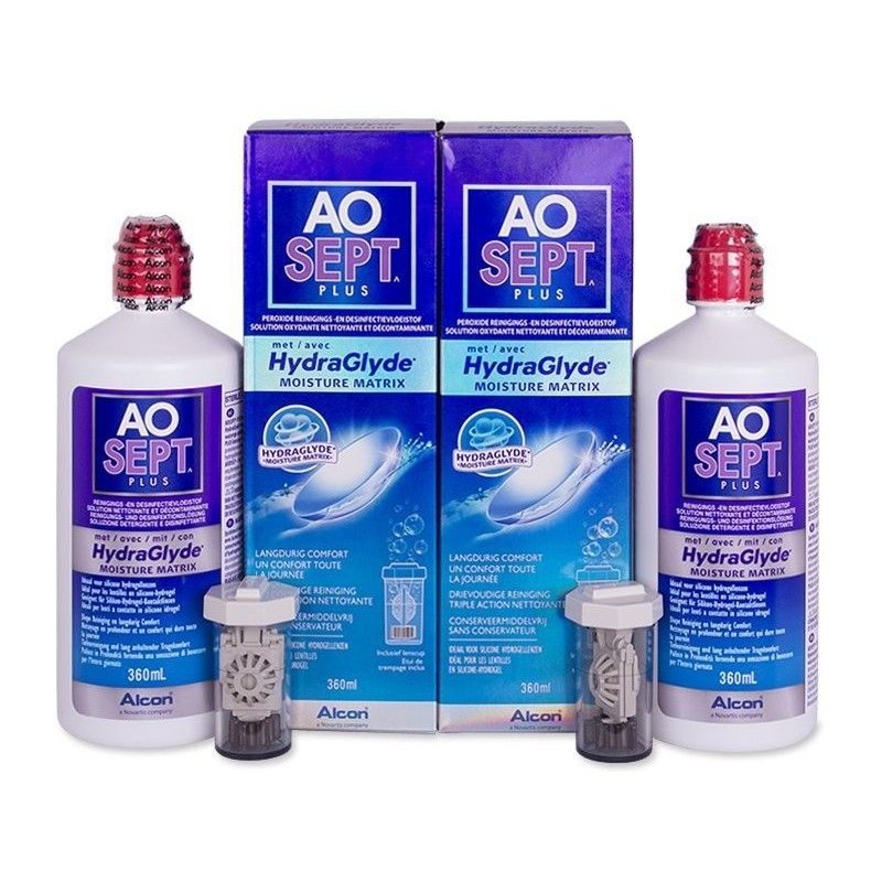 Pack 2 Aosept Plus HydraGlyde 360 ml