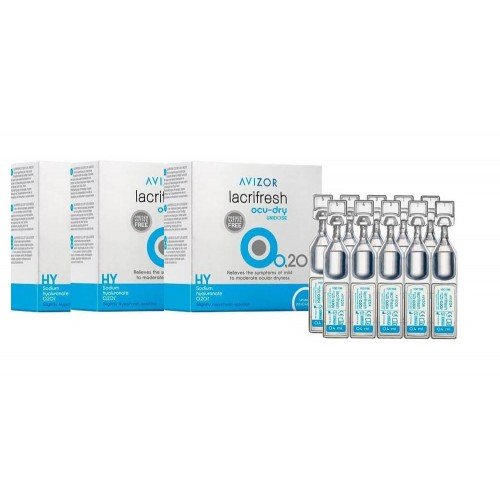 Pack 3 Lacrifresh Ocu-Dry 0,20% Monodosis 20 x 0,4 ml